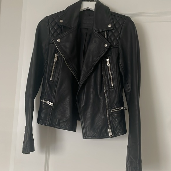 All Saints Jackets & Blazers - All Saints Catch Leather Biker Jacket